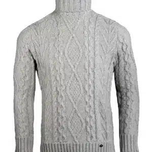 Akrar rúllukraga hvít tweed