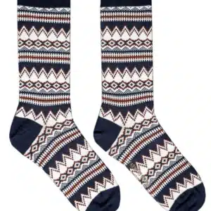 Tröð sokkar hvítir bláir