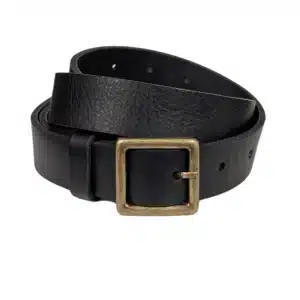 Búðir leðurbelti svart