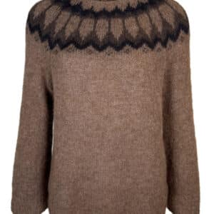 Fell peysa brún/svört