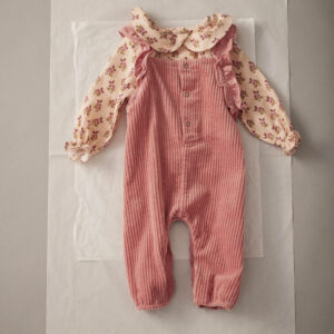 Smekkbuxur flauel rós