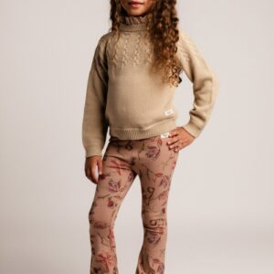 Útvíðar leggings rós