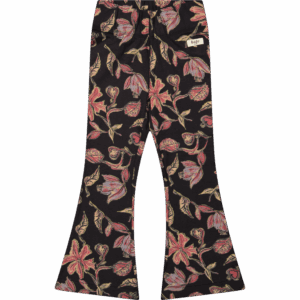 Útvíðar buxur svartar