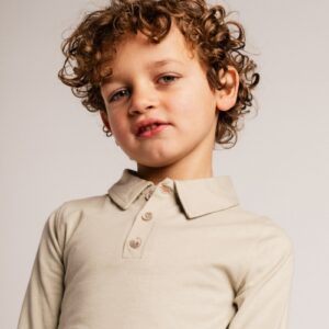 Póló síðerma með kraga