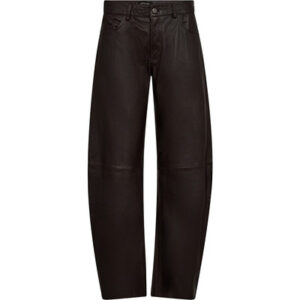 Buxur leður Barrell Pant Milla svartar