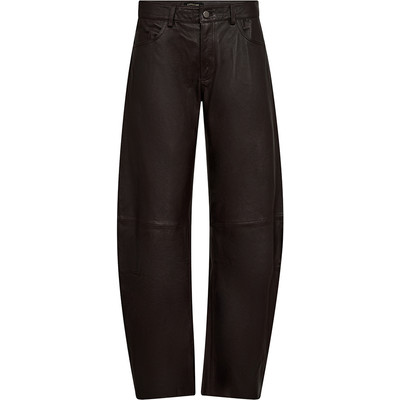 Buxur leður Barrell Pant Milla svartar